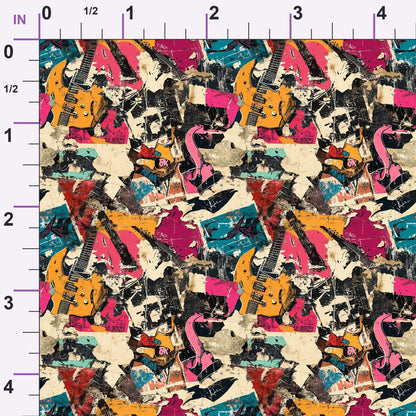 Punk Poster Riot Pattern 11 Minky Fabric