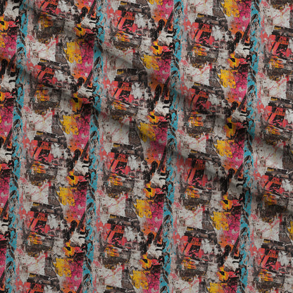 Punk Poster Riot Pattern 3 Minky Fabric