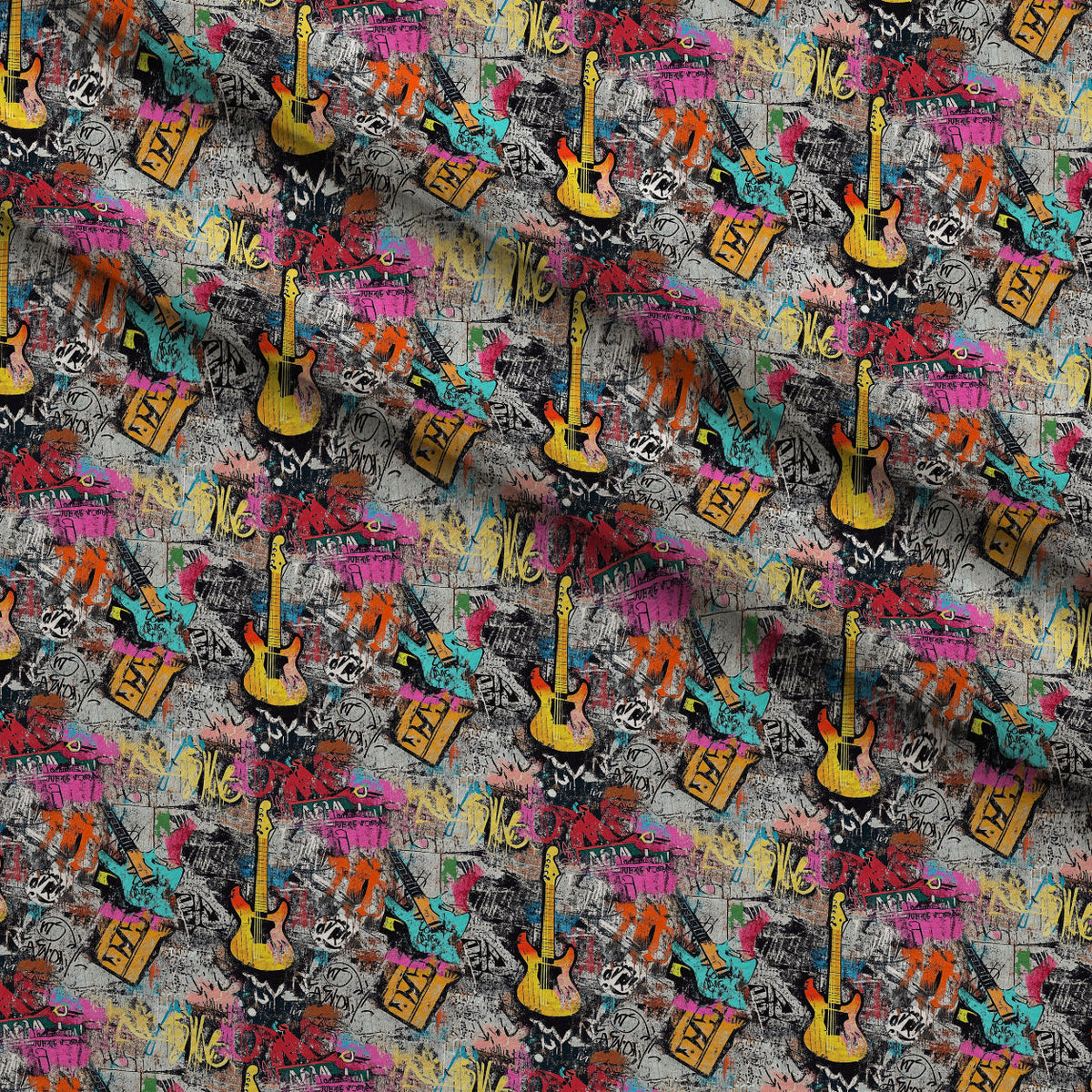 Punk Poster Riot Pattern 4 Minky Fabric