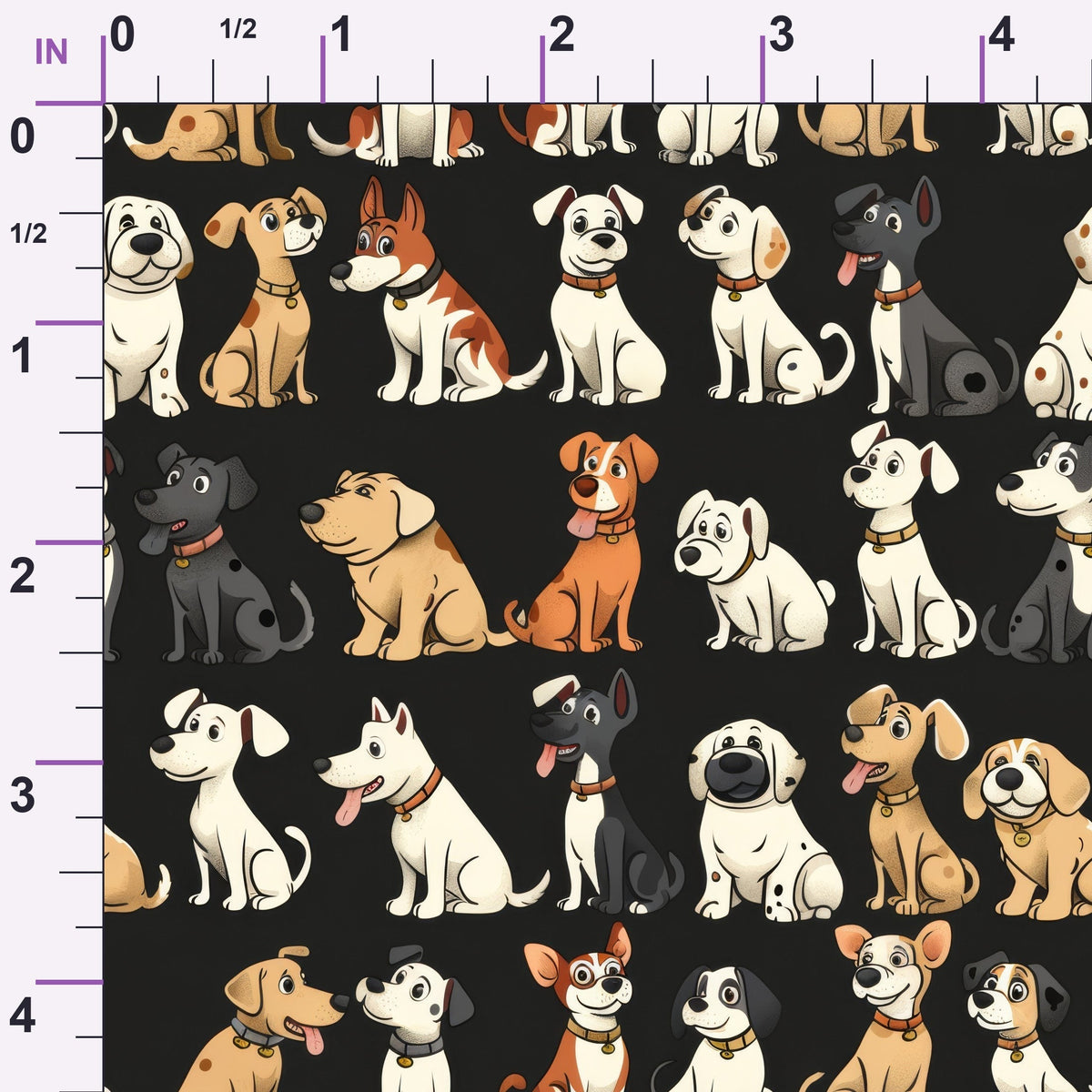 Puppy Parade Pattern 1 Minky Fabric