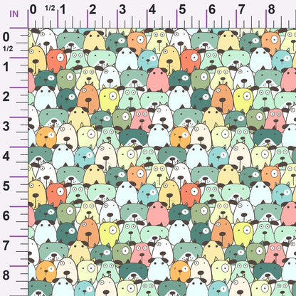Puppy Pile Pattern 11 Minky Fabric