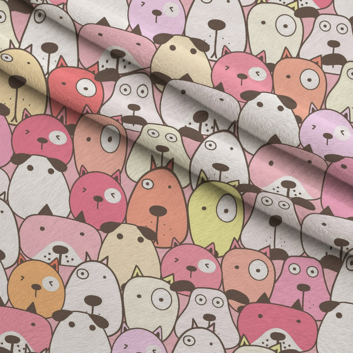 Puppy Pile Pattern 12 Minky Fabric