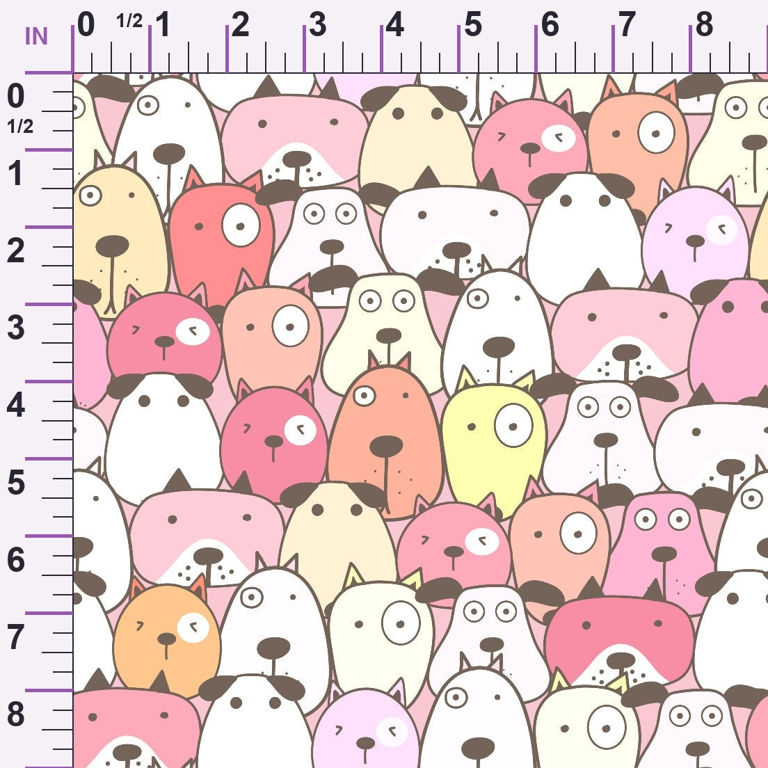 Puppy Pile Pattern 12 Minky Fabric