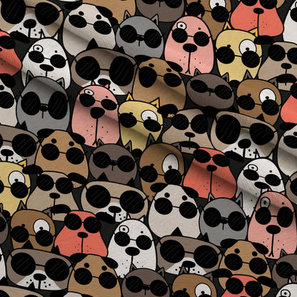 Puppy Pile Pattern 3 Minky Fabric