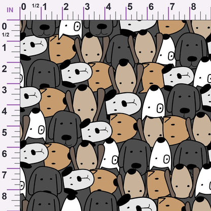 Puppy Pile Pattern 4 Minky Fabric