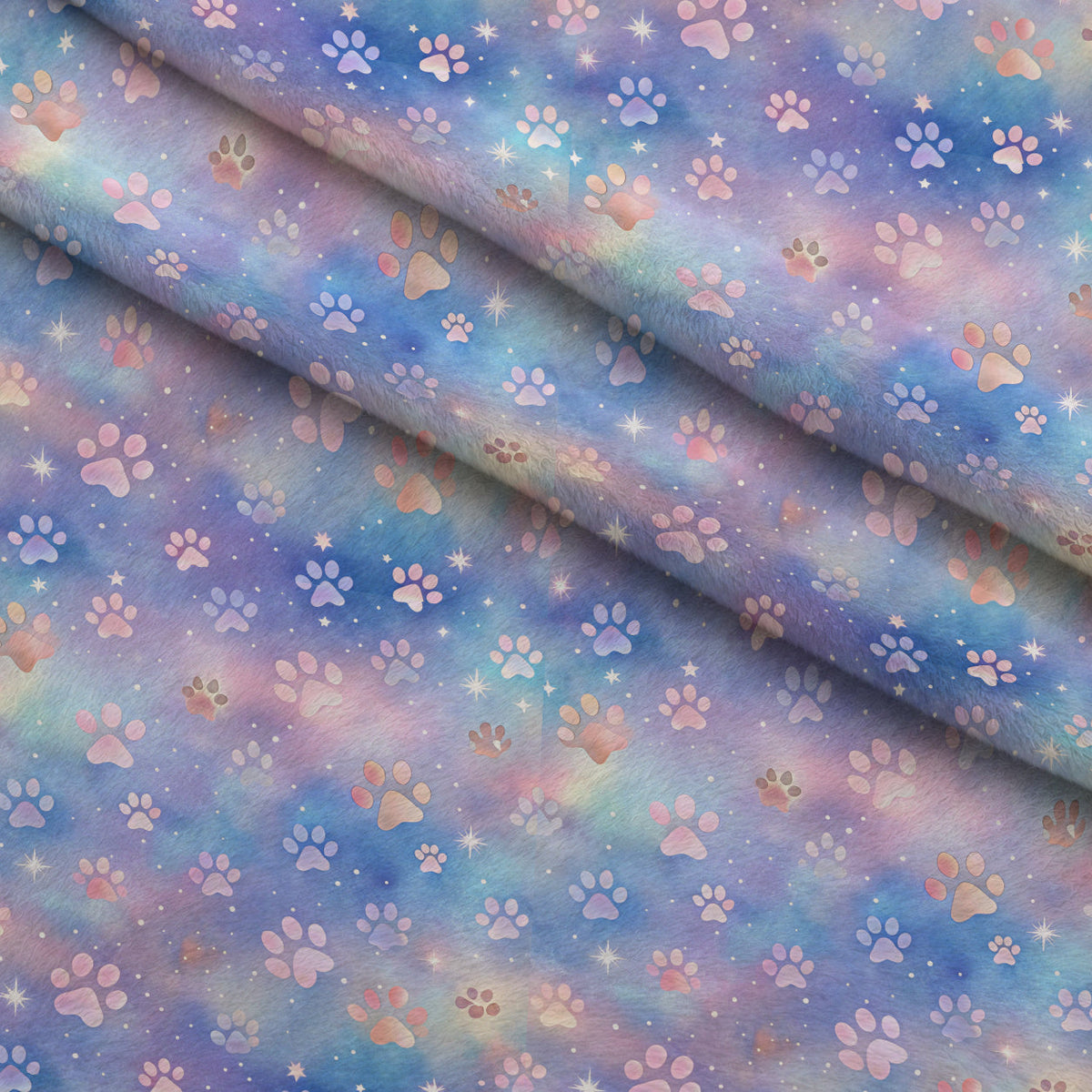 Puppy Prints Pattern 10 Minky Fabric