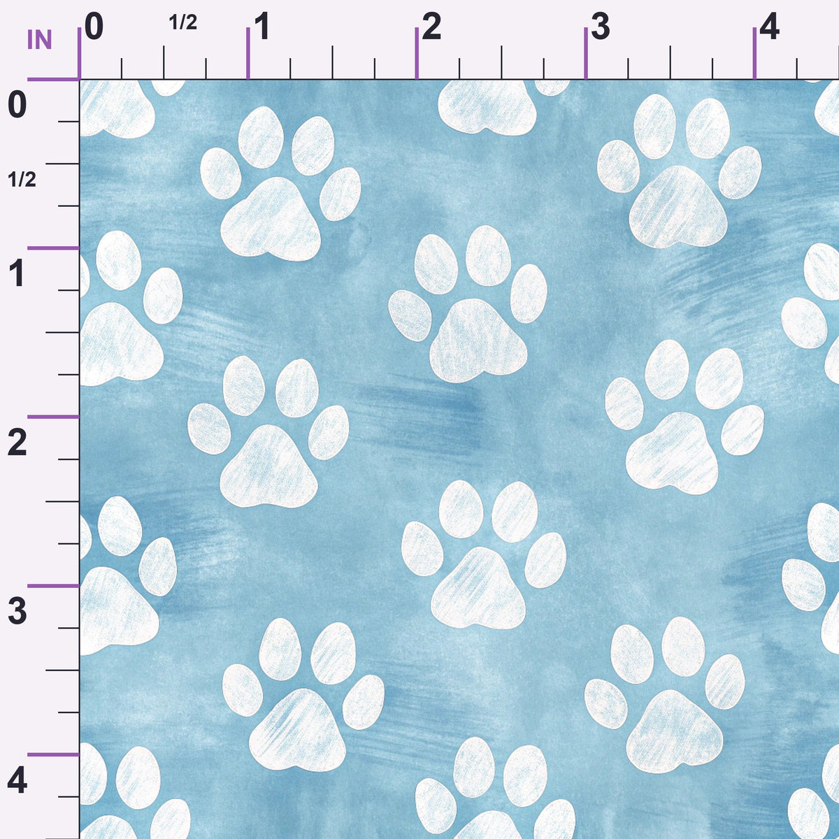 Puppy Prints Pattern 12 Minky Fabric