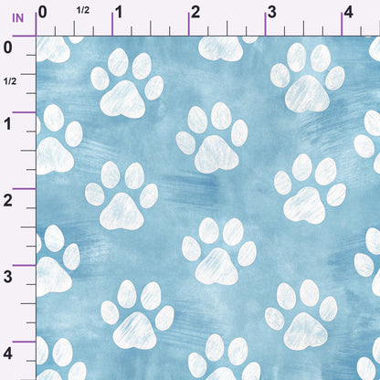 Puppy Prints Pattern 12 Minky Fabric