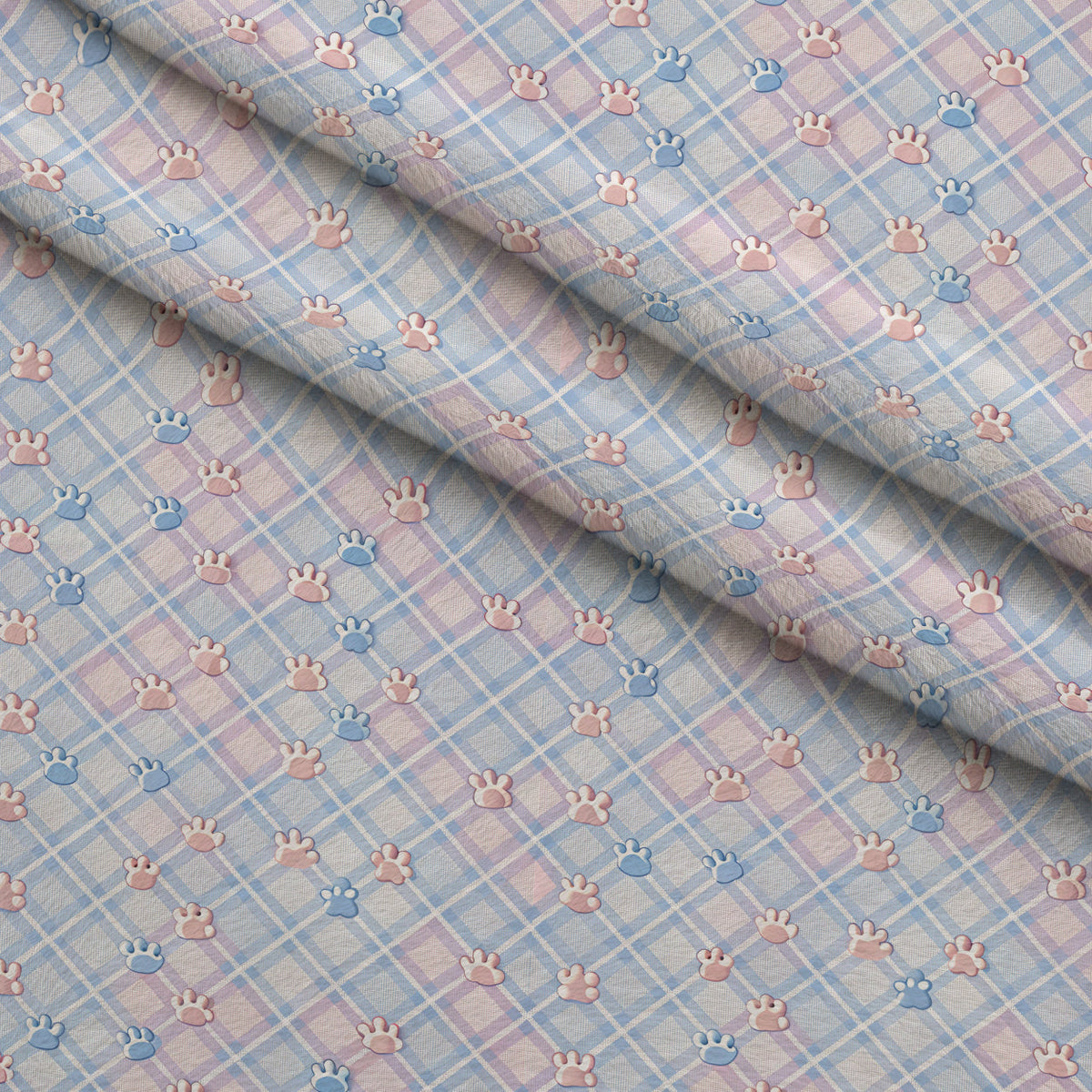 Puppy Prints Pattern 14 Minky Fabric