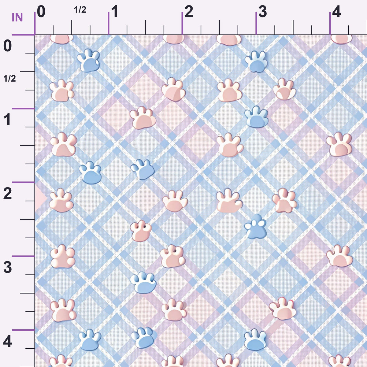 Puppy Prints Pattern 14 Minky Fabric