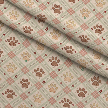Puppy Prints Pattern 15 Minky Fabric