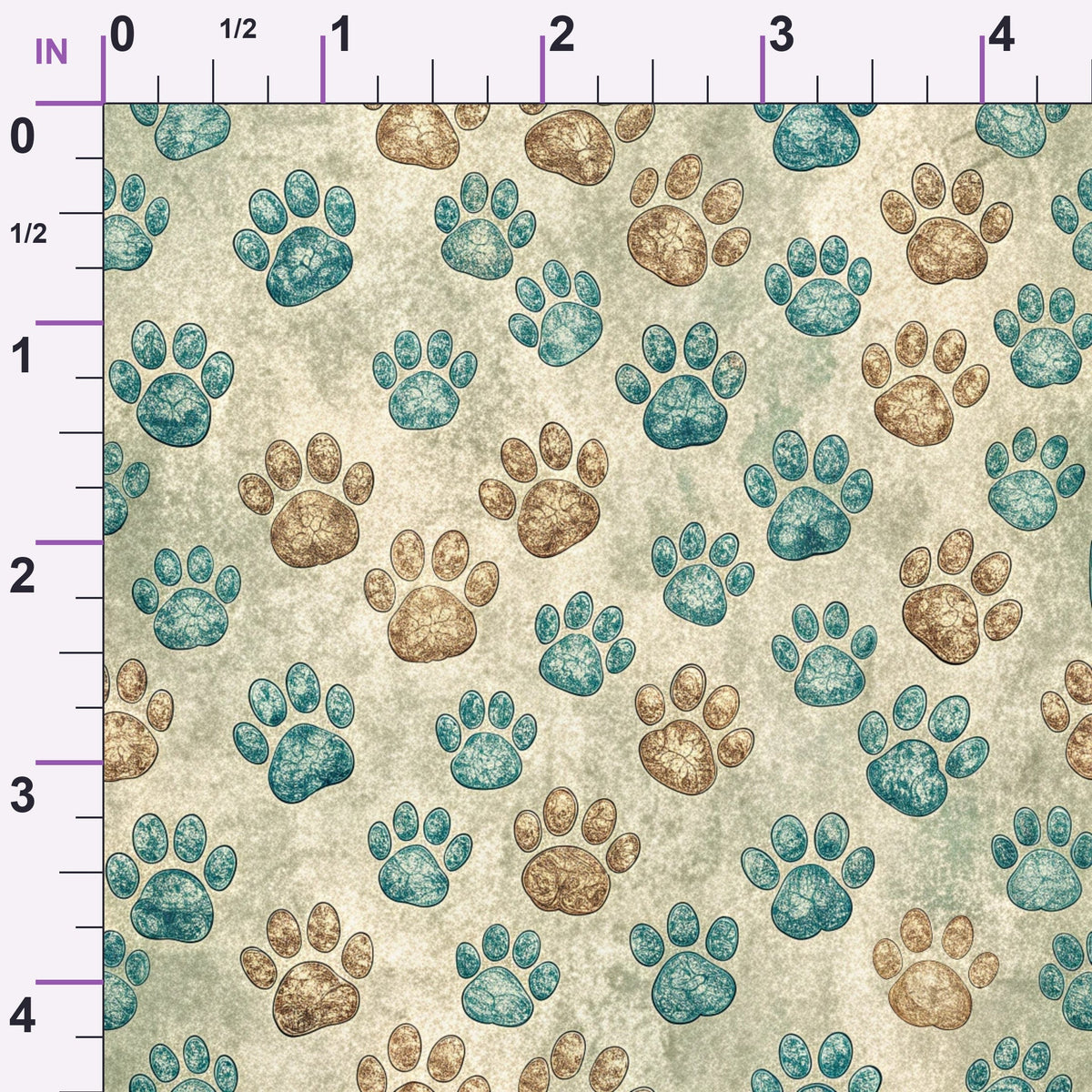 Puppy Prints Pattern 16 Minky Fabric