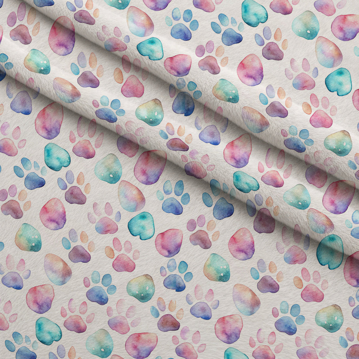 Puppy Prints Pattern 18 Minky Fabric