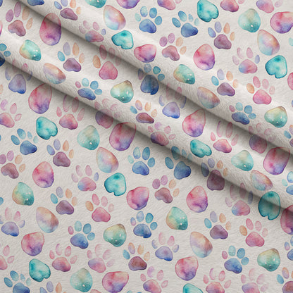 Puppy Prints Pattern 18 Minky Fabric