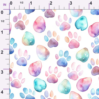 Puppy Prints Pattern 18 Minky Fabric