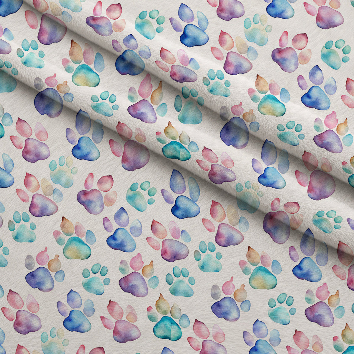 Puppy Prints Pattern 19 Minky Fabric