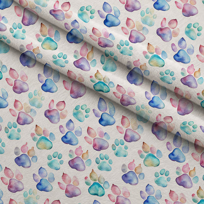 Puppy Prints Pattern 19 Minky Fabric