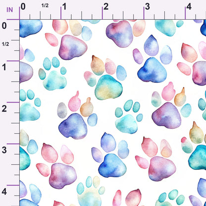 Puppy Prints Pattern 19 Minky Fabric