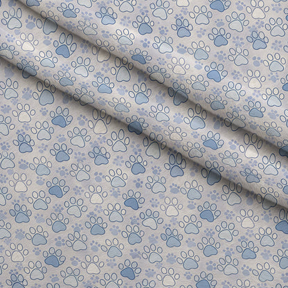 Puppy Prints Pattern 2 Minky Fabric