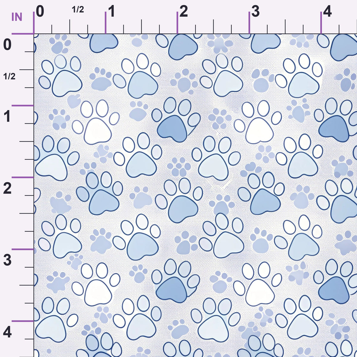Puppy Prints Pattern 2 Minky Fabric