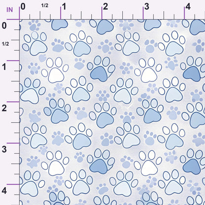 Puppy Prints Pattern 2 Minky Fabric