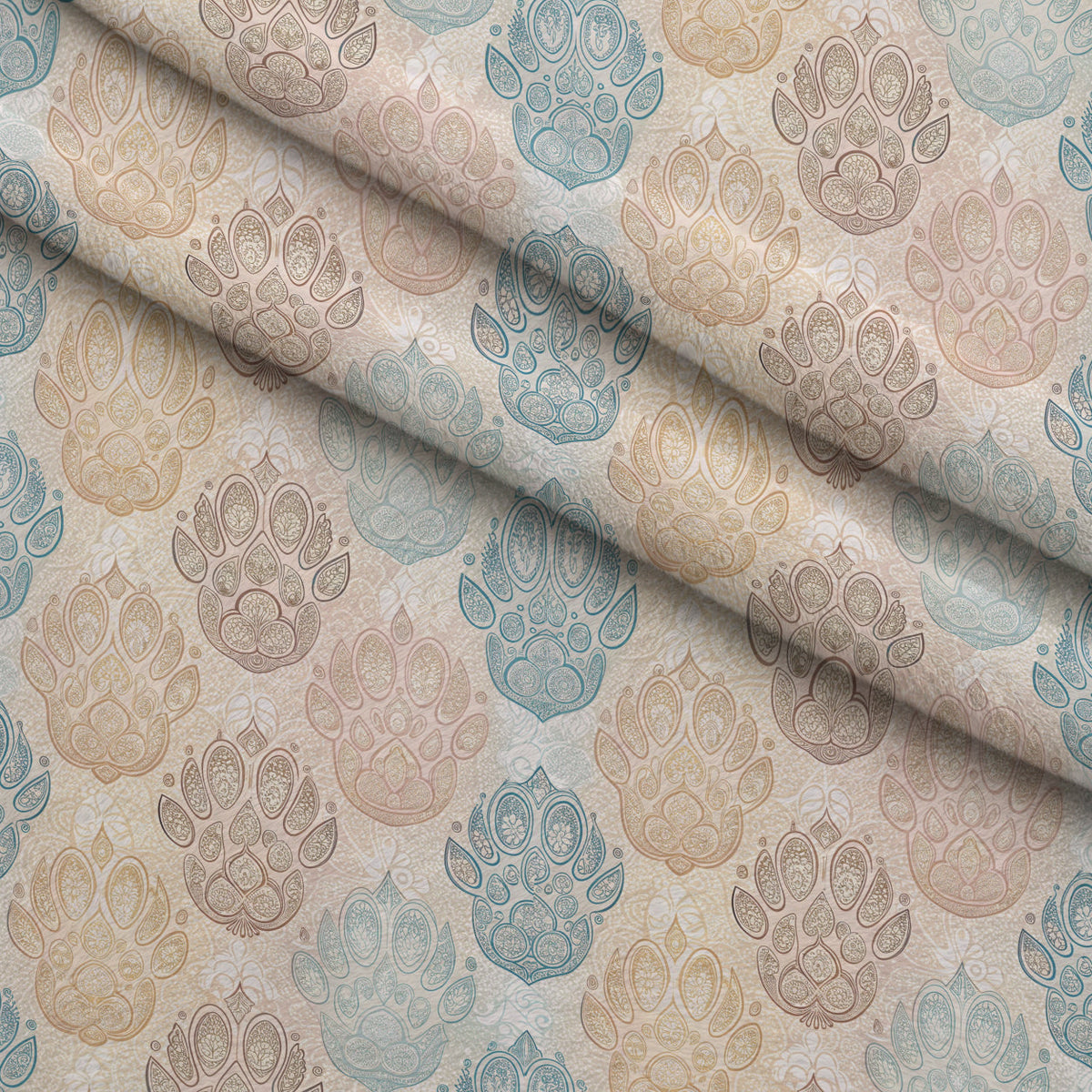 Puppy Prints Pattern 20 Minky Fabric