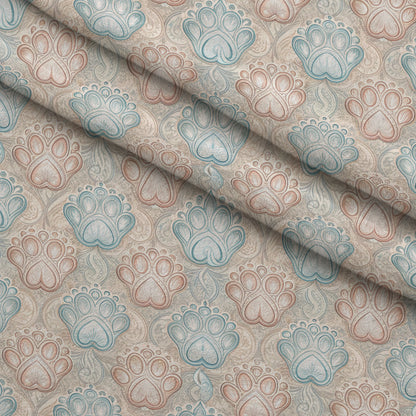 Puppy Prints Pattern 21 Minky Fabric
