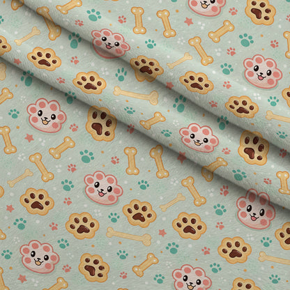 Puppy Prints Pattern 22 Minky Fabric
