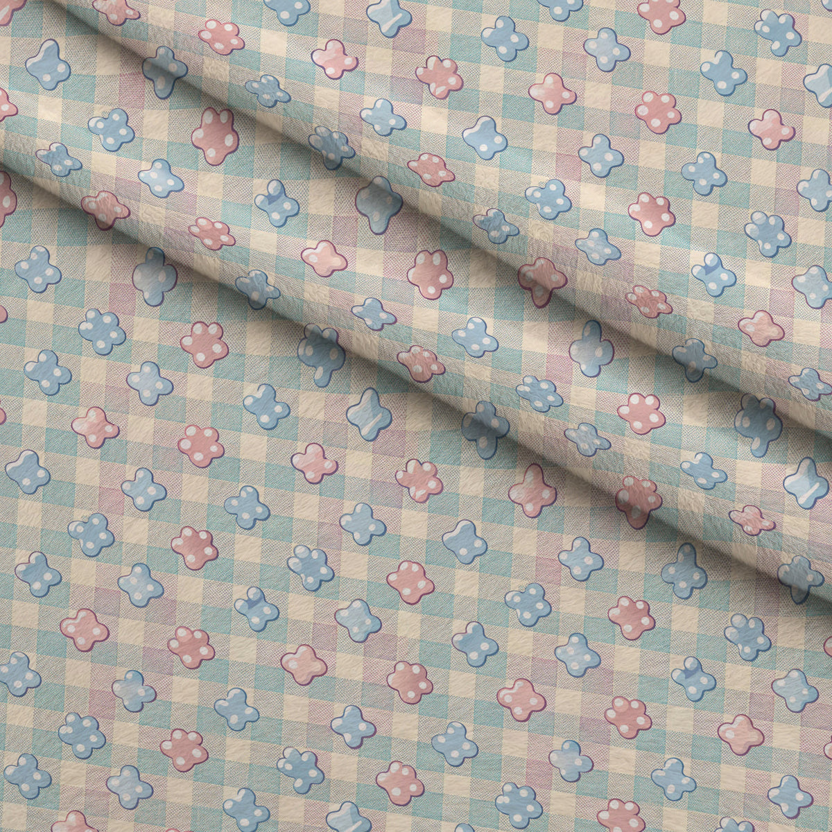 Puppy Prints Pattern 23 Minky Fabric