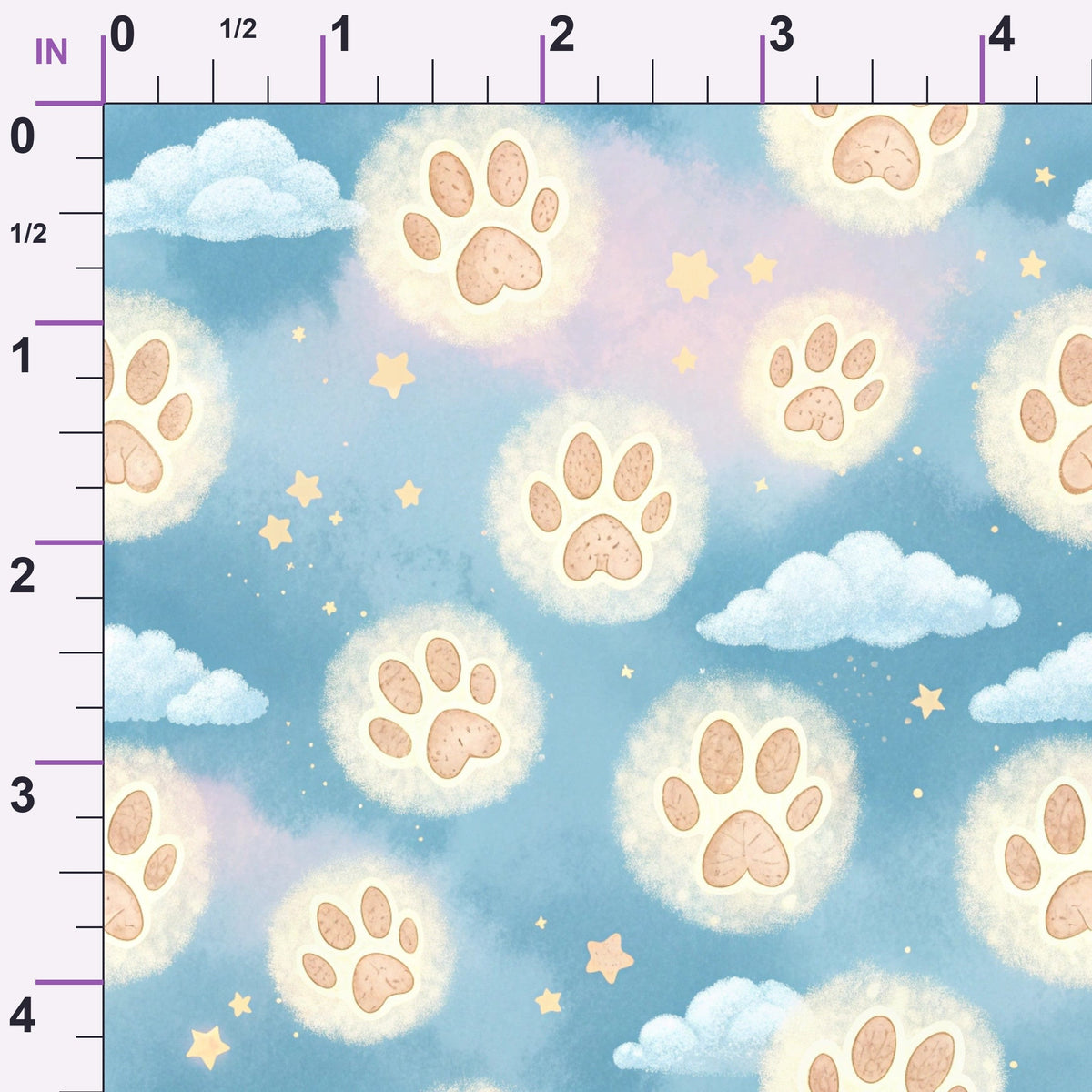 Puppy Prints Pattern 24 Minky Fabric