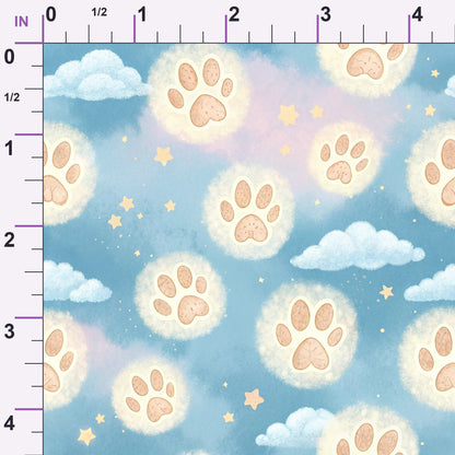 Puppy Prints Pattern 24 Minky Fabric