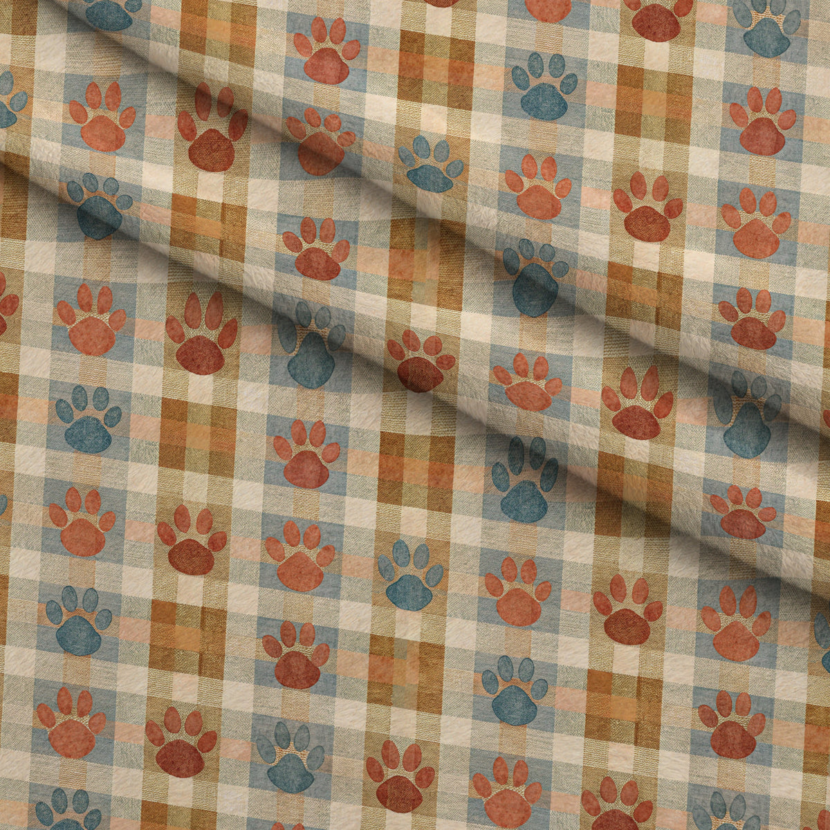 Puppy Prints Pattern 26 Minky Fabric