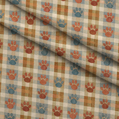 Puppy Prints Pattern 26 Minky Fabric