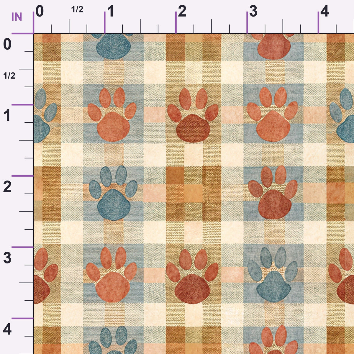 Puppy Prints Pattern 26 Minky Fabric