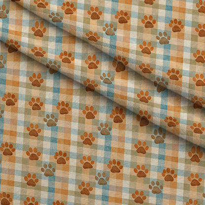 Puppy Prints Pattern 27 Minky Fabric