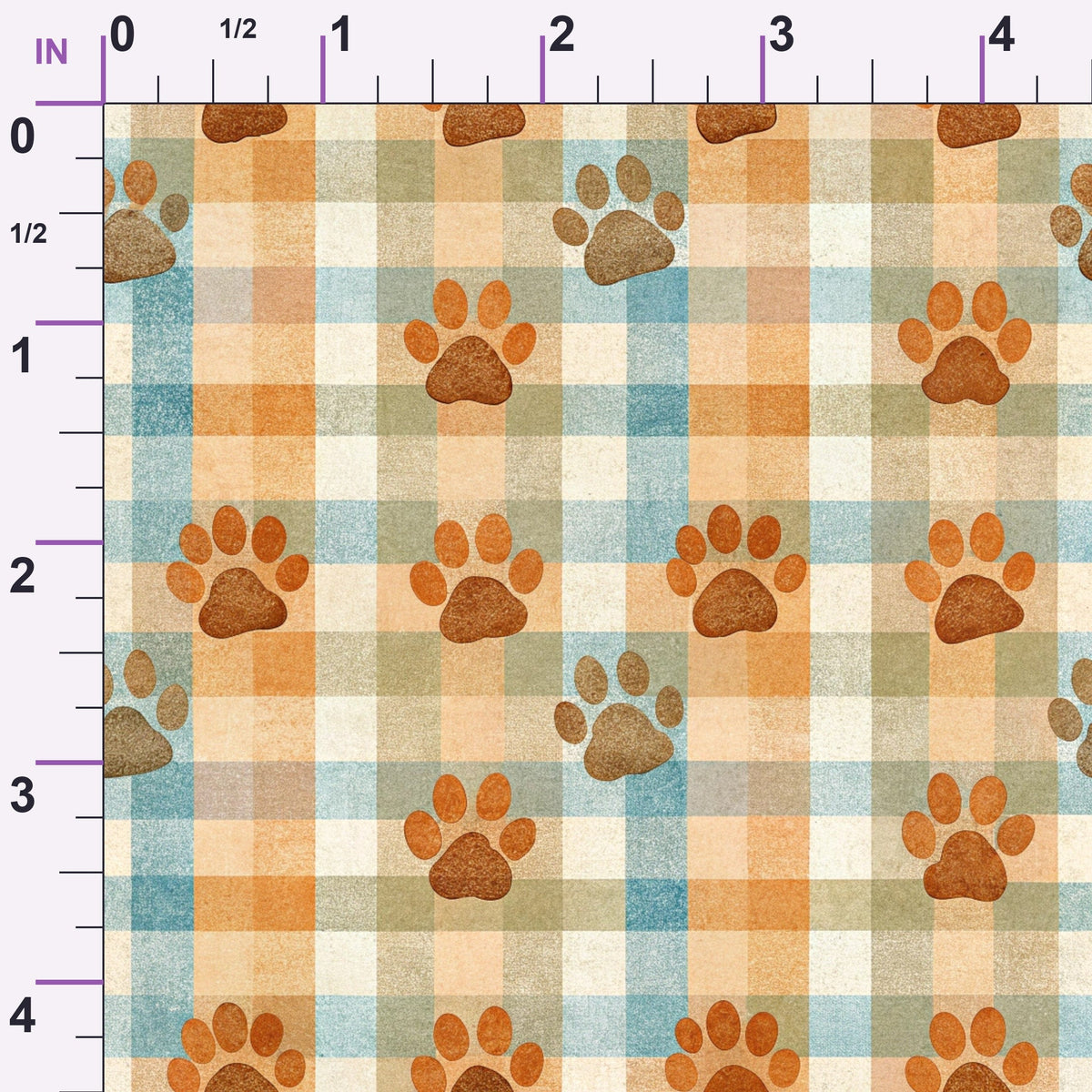 Puppy Prints Pattern 27 Minky Fabric
