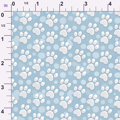 Puppy Prints Pattern 3 Minky Fabric