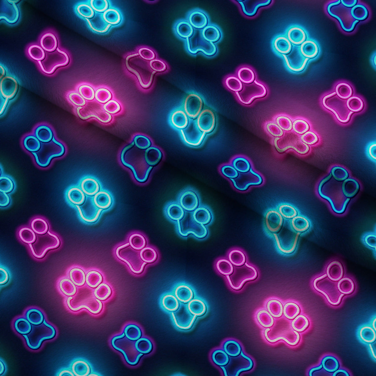 Puppy Prints Pattern 4 Minky Fabric