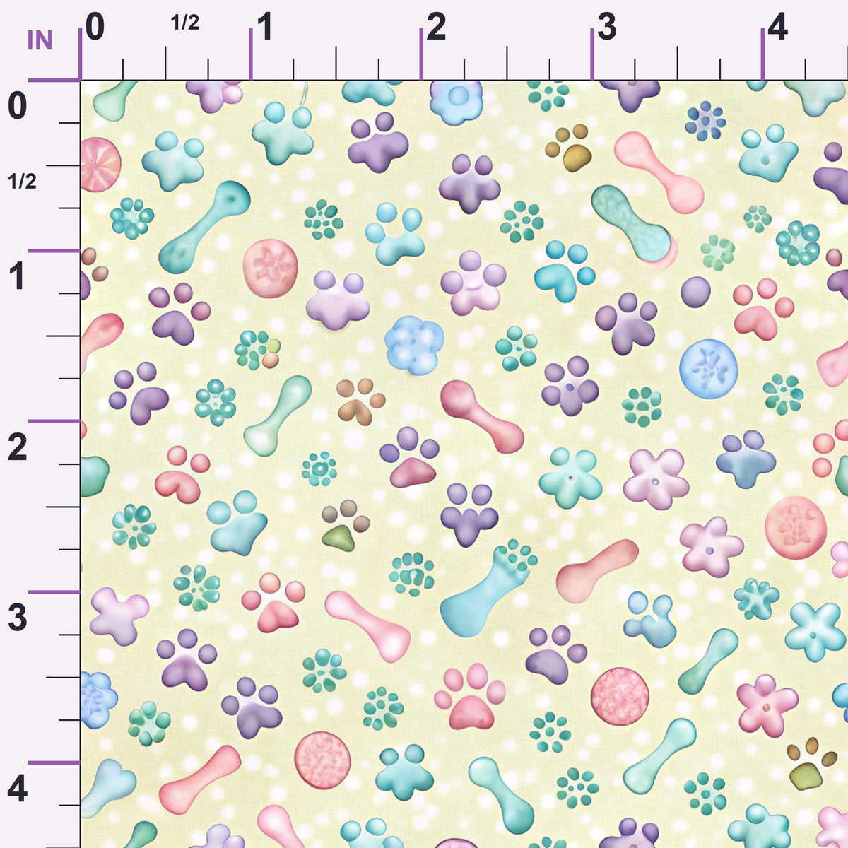 Puppy Prints Pattern 5 Minky Fabric