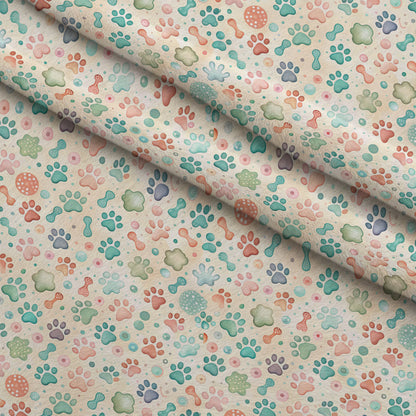 Puppy Prints Pattern 5 Minky Fabric