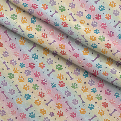 Puppy Prints Pattern 7 Minky Fabric