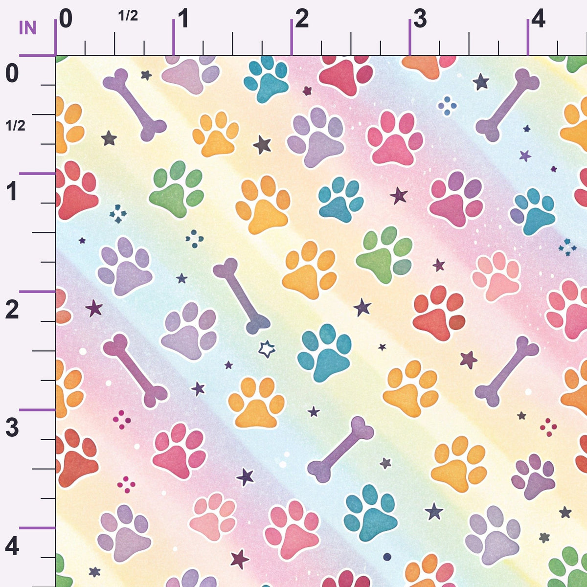 Puppy Prints Pattern 7 Minky Fabric