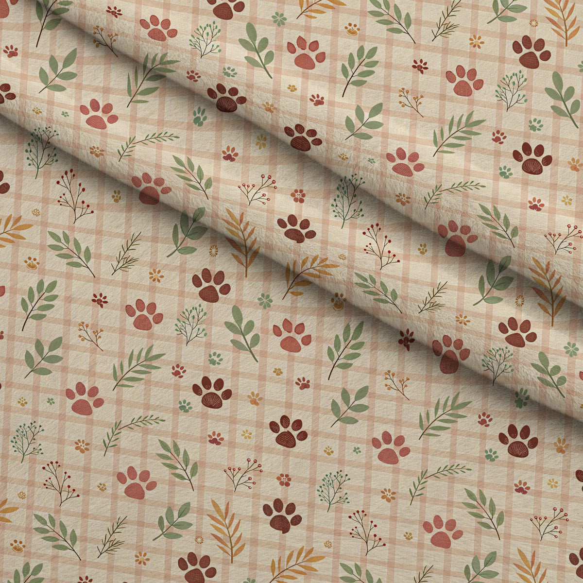 Puppy Prints Pattern 8 Minky Fabric