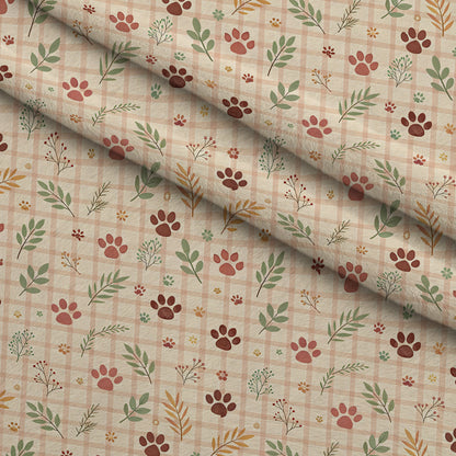 Puppy Prints Pattern 8 Minky Fabric