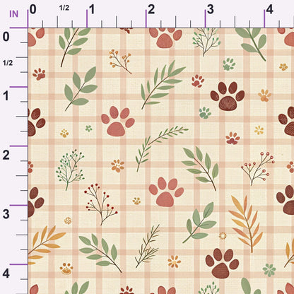 Puppy Prints Pattern 8 Minky Fabric