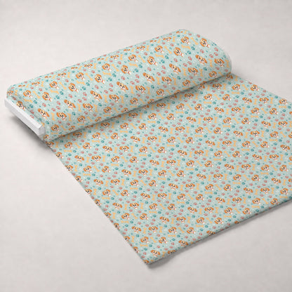 Puppy Prints Pattern 9 Minky Fabric