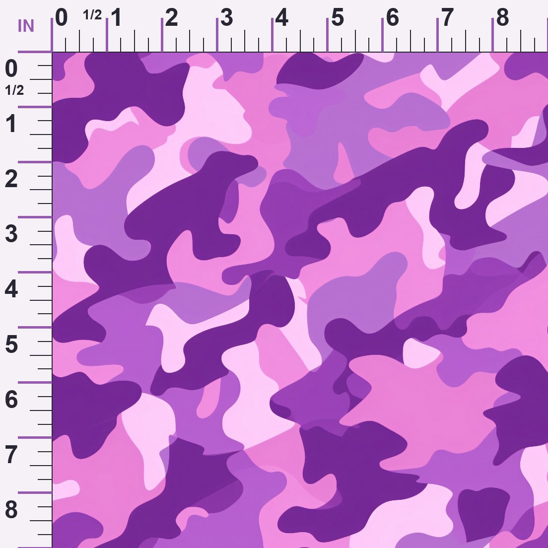 Purple Camouflage Pattern Minky Fabric