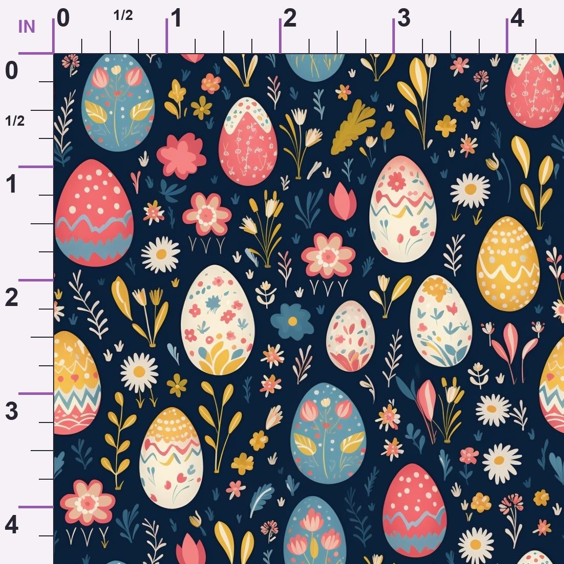 Pysanky Garden Pattern 17 Minky Fabric