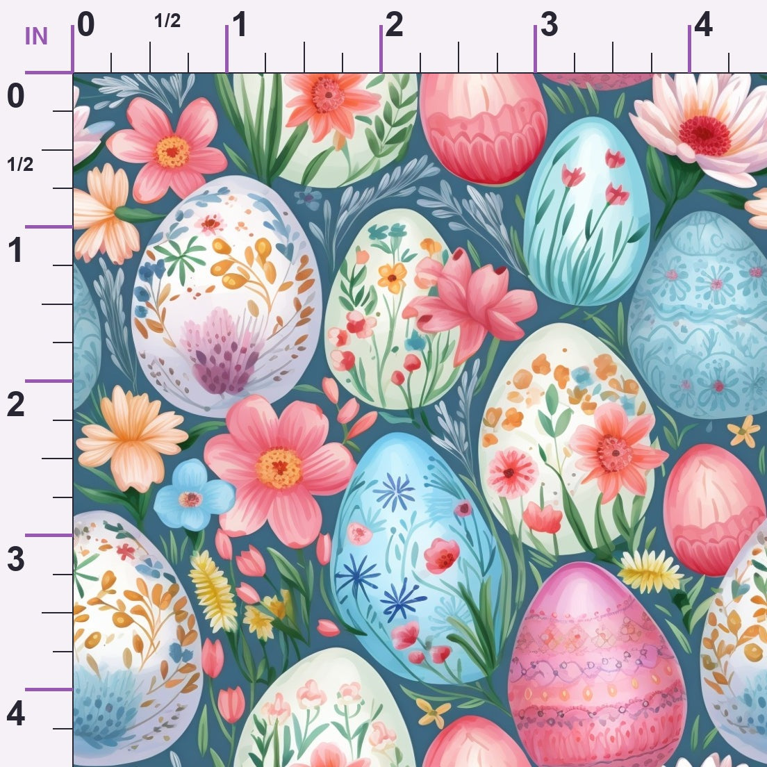 Pysanky Garden Pattern 21 Minky Fabric