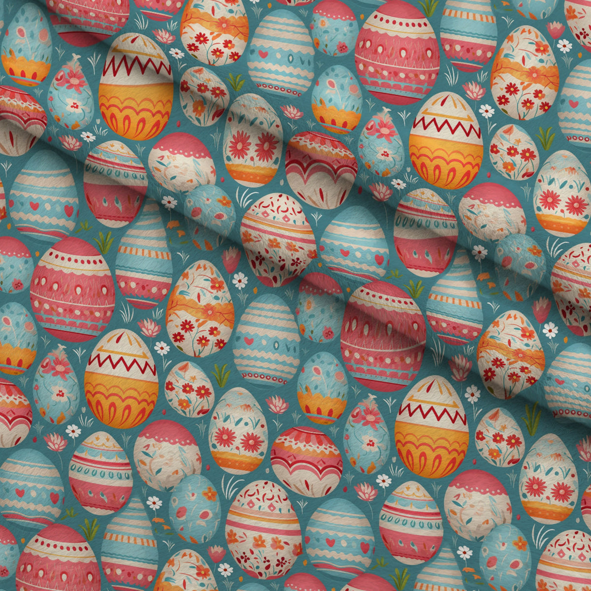 Pysanky Garden Pattern 4 Minky Fabric